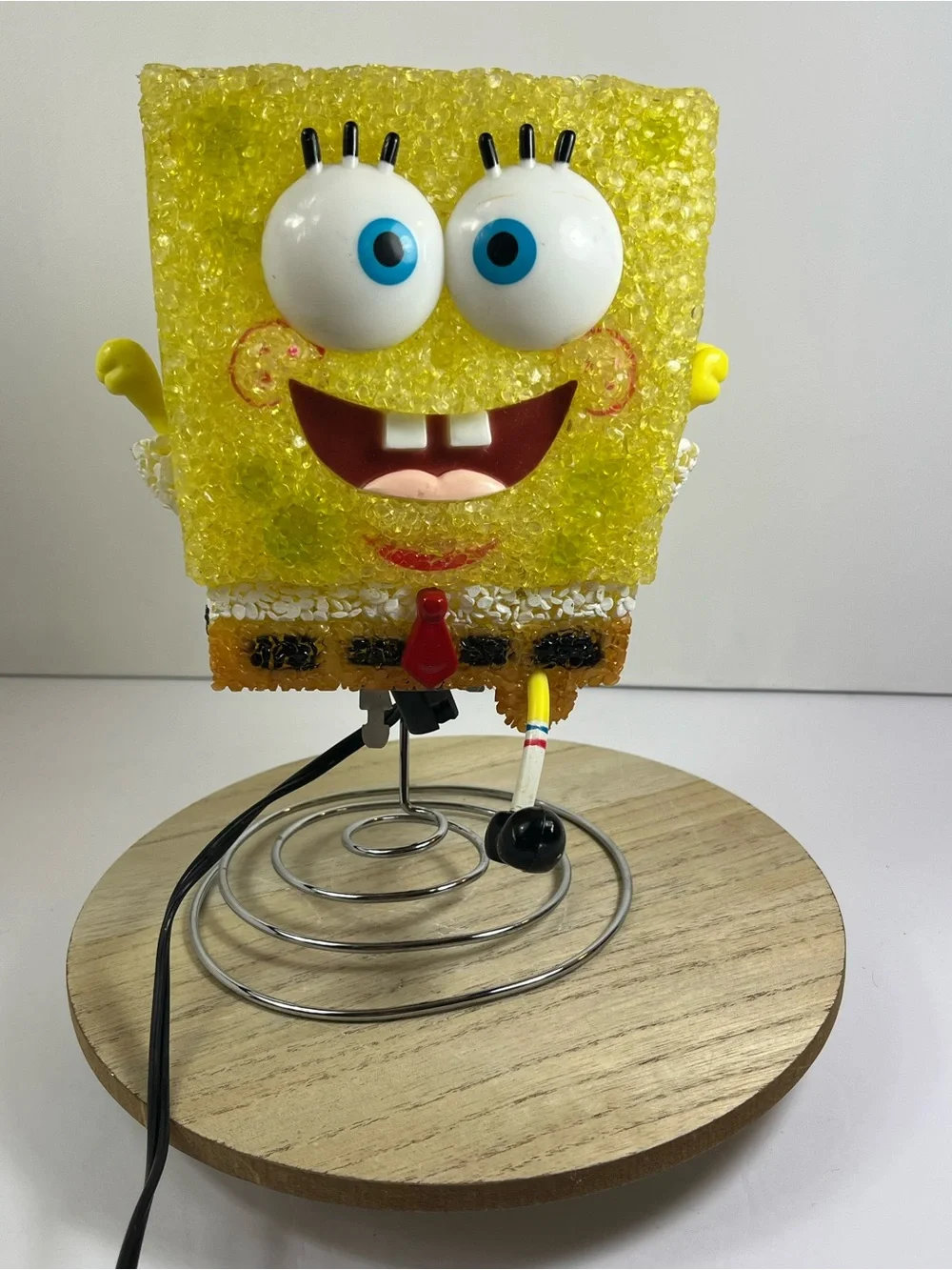 SpongeBob Square Pants Lamp Night Light Nickelodeon 9” Missing Nose Plastic VTG